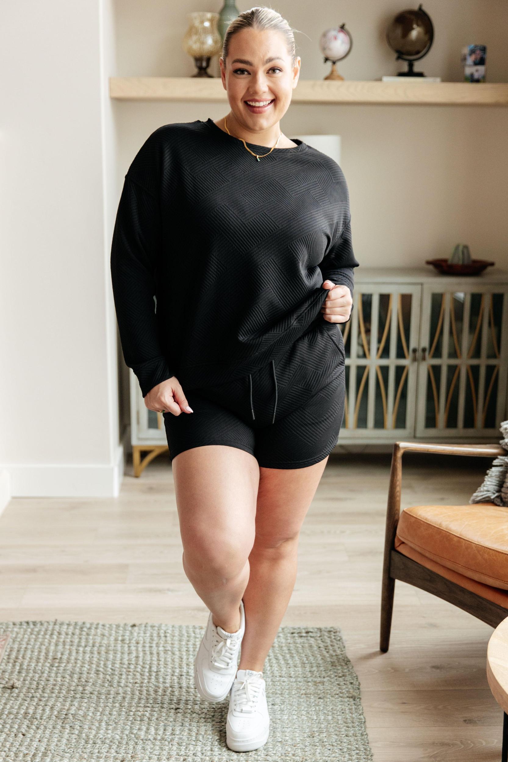 In The Details Long Sleeve Top and Shorts Set Product Image
