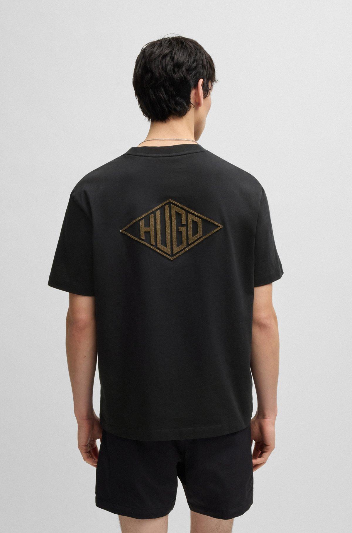 Relaxed-fit T-shirt in cotton with embroidered logo Product Image