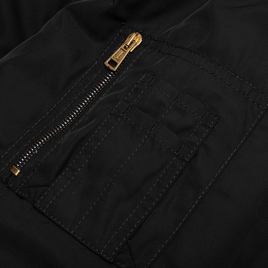 Raf Simons x Smiley Print and Badge Bomber Jacket - Black Male Product Image