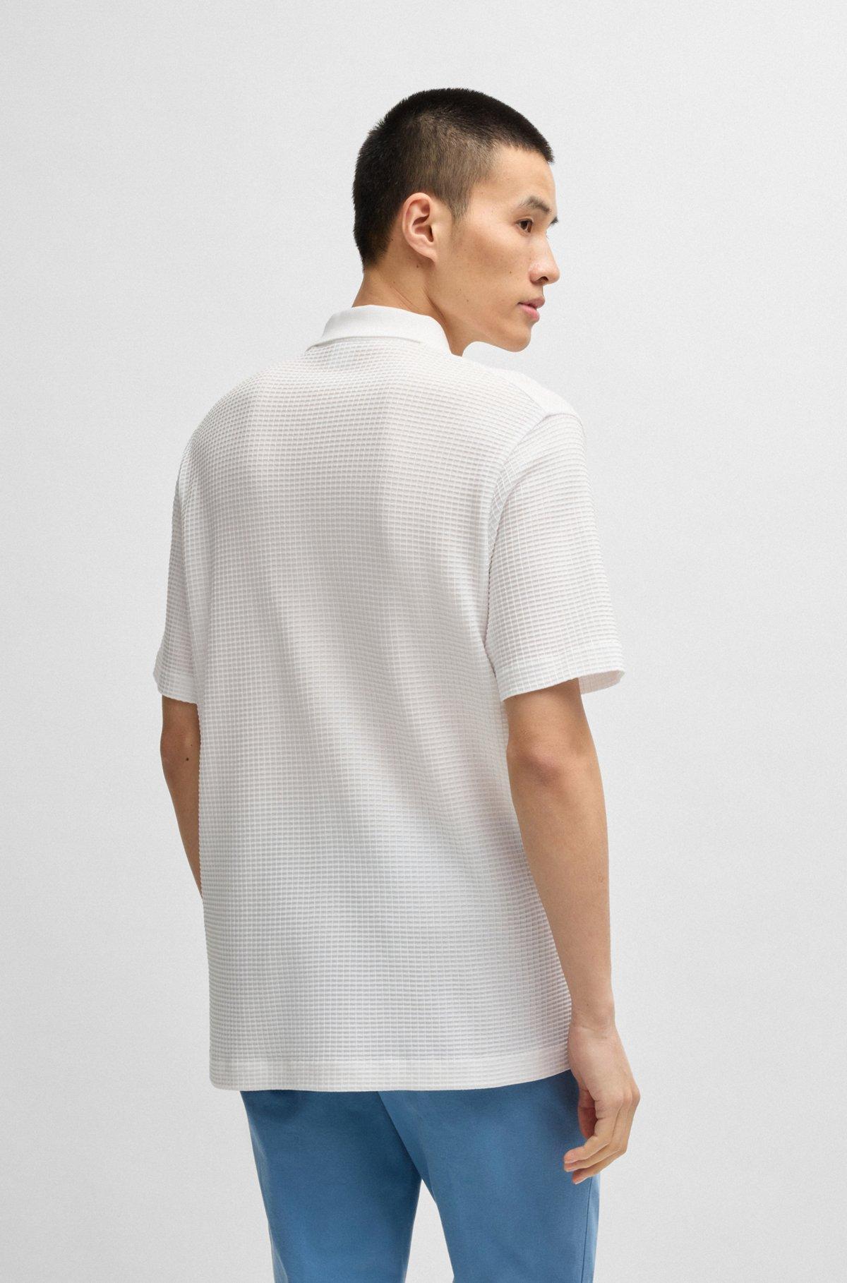 Regular-fit shirt in waffle cotton Product Image