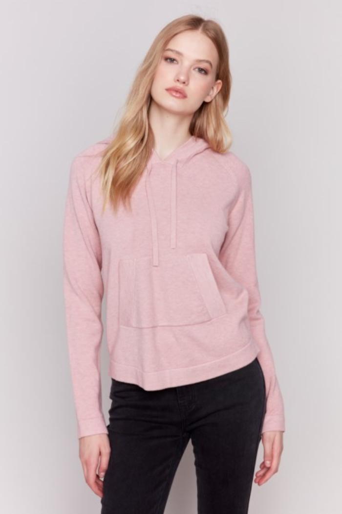 Plushy Knit Hoodie Sweater Hoodie Product Image