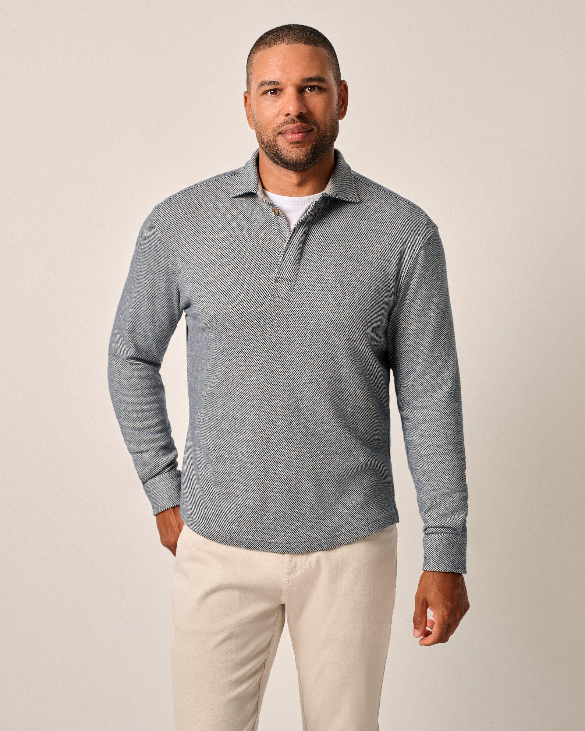 Middleton Cotton Stretch Knit Flannel Pullover Male Product Image
