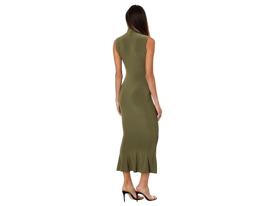 Norma Kamali Sleeveless Turtle Fishtail Dress To Midcalf (Military) Women's Clothing Product Image
