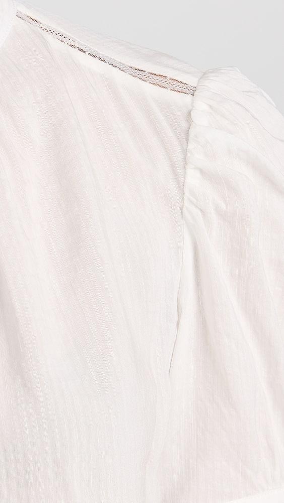 FRAME Ruffle Collar Inset Lace Top | Shopbop Product Image
