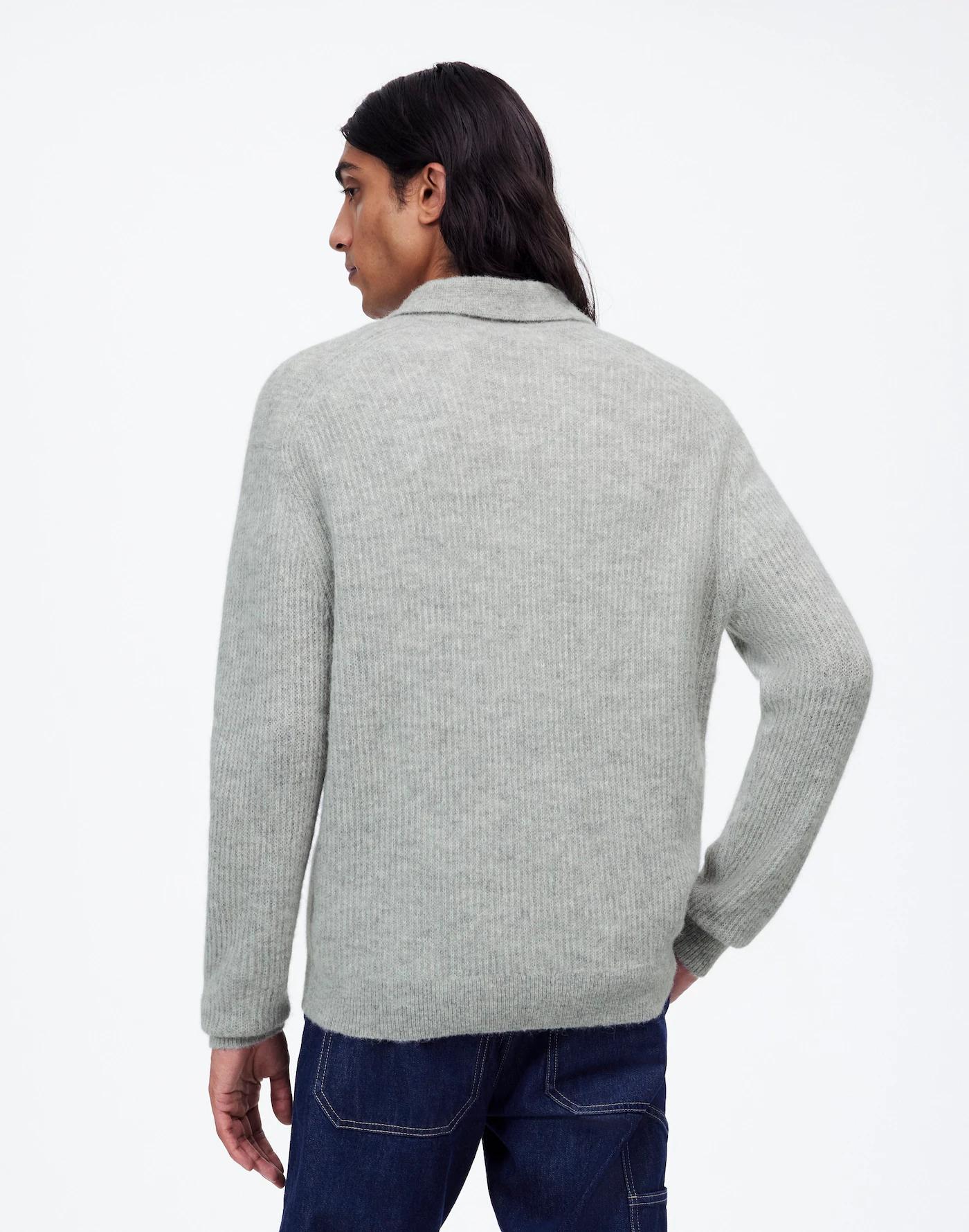 Alpaca-Blend Sweater Polo Shirt Product Image