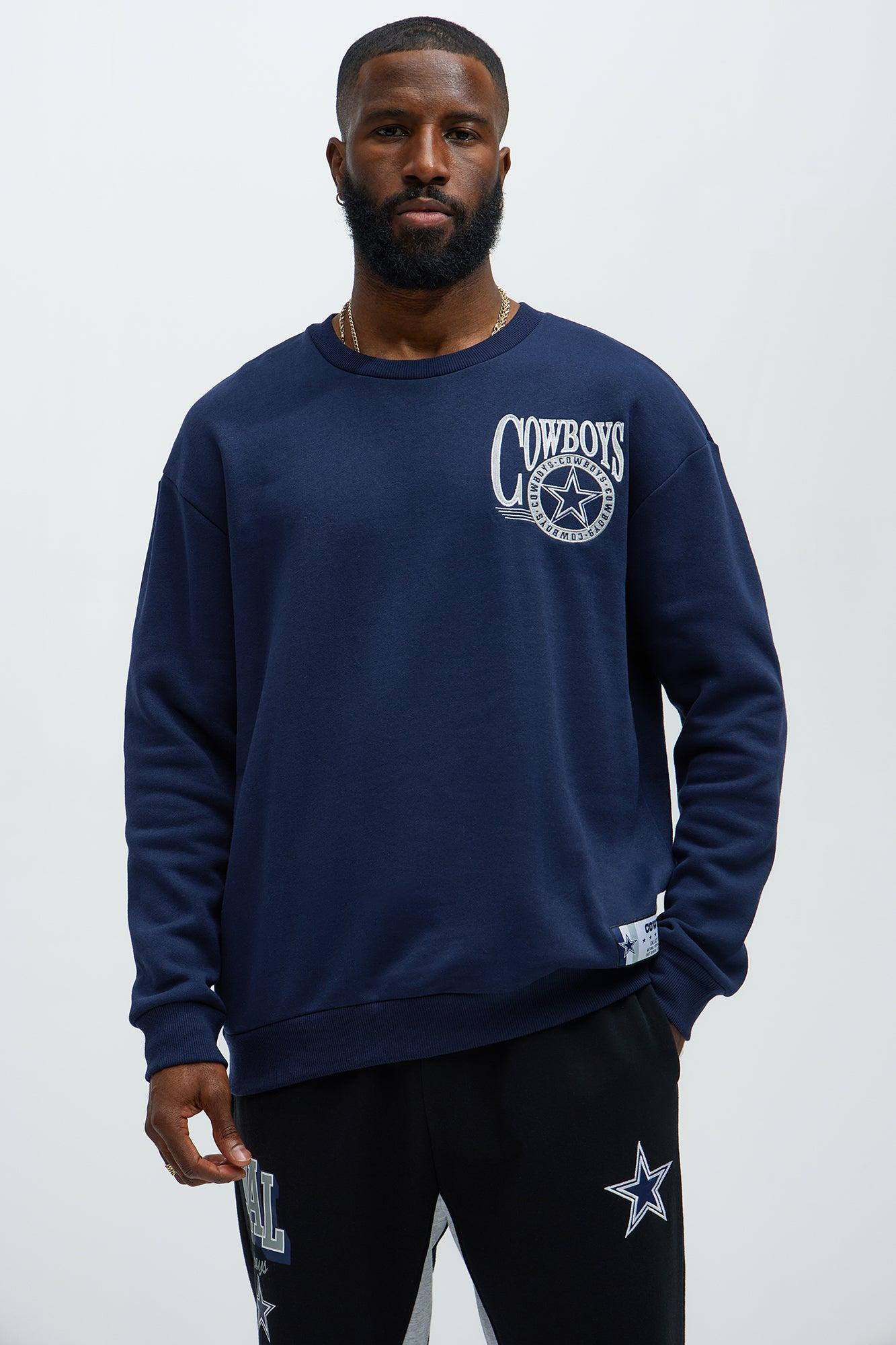 Cowboys Crew Neck Sweatshirt - Navy Male Product Image