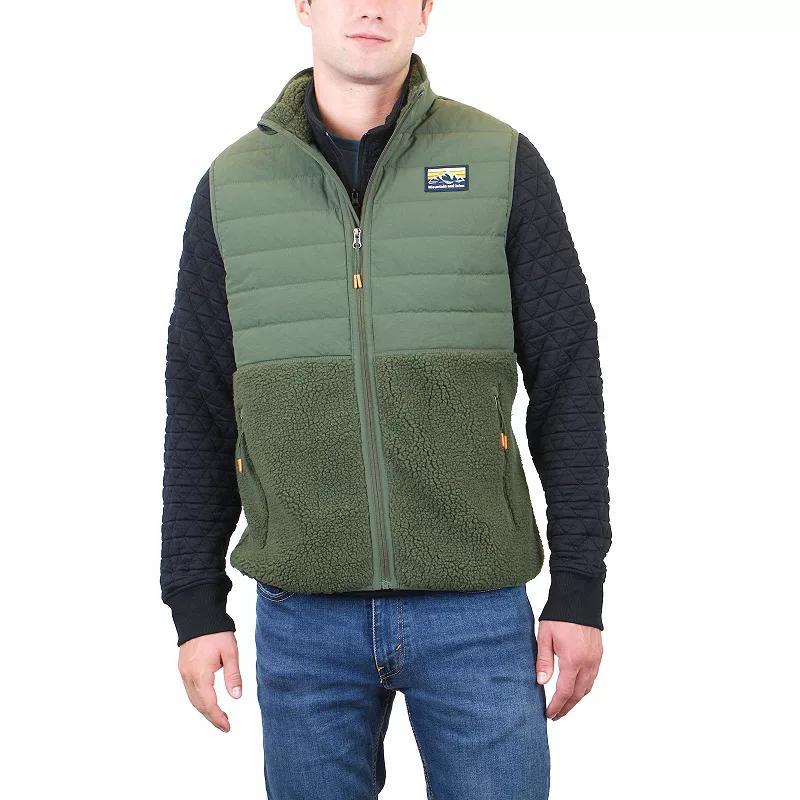 Men's Mountain and Isles Zip Front Vest, Size: Large, Teak Silver Blue Product Image