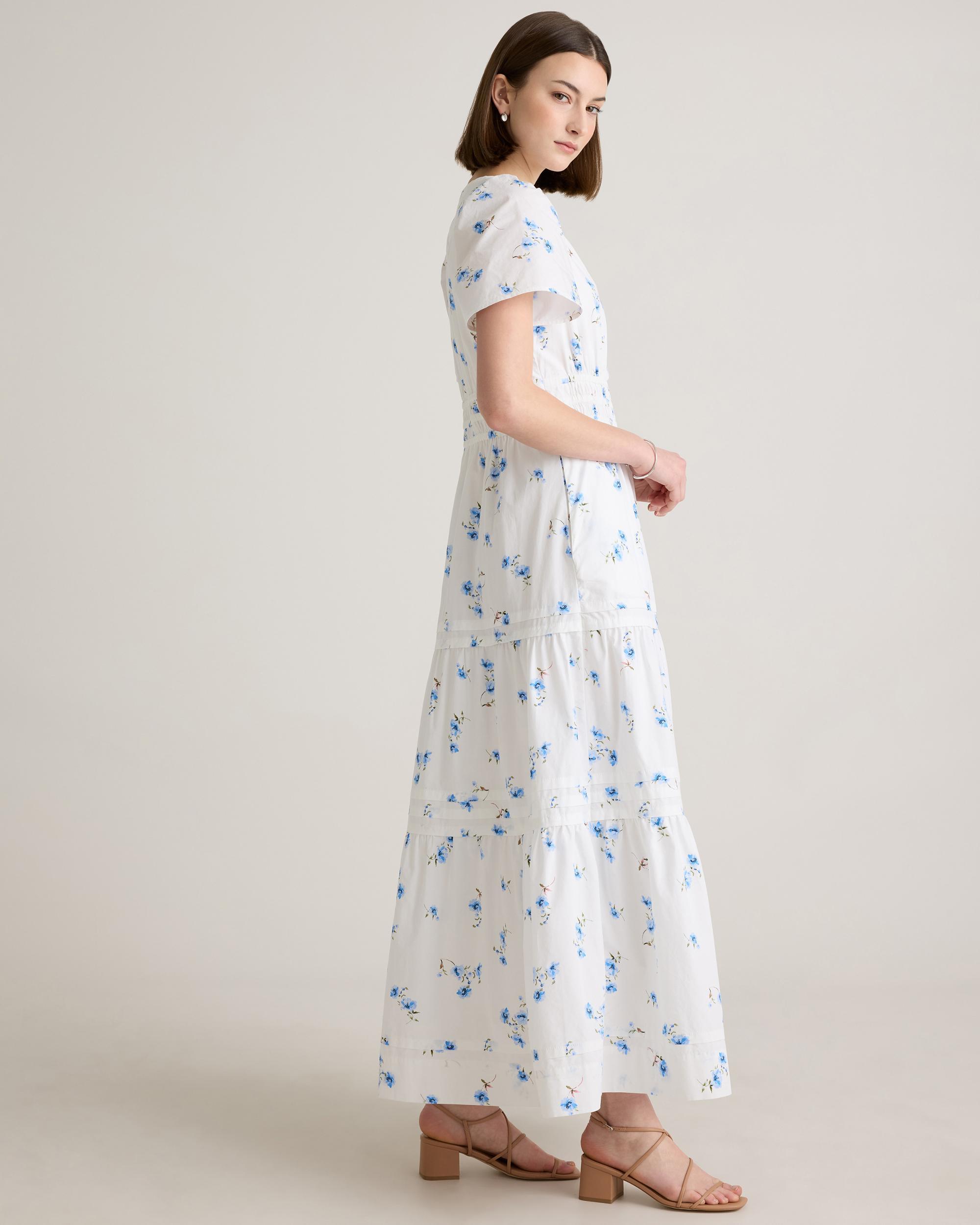 Quince | Women's Poplin Tiered Maxi Dress Cotton Product Image
