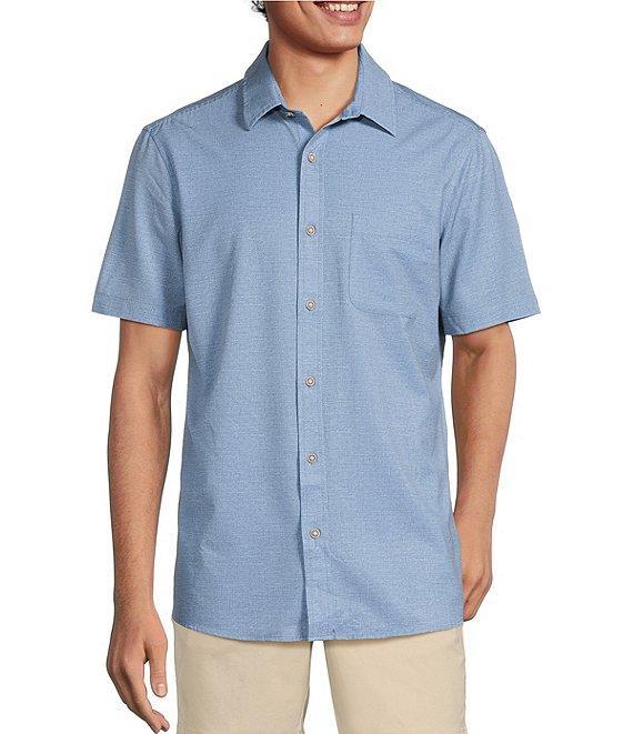 Rowm Performance Rec + Relax Short Sleeve Solid Textured Shirt Product Image
