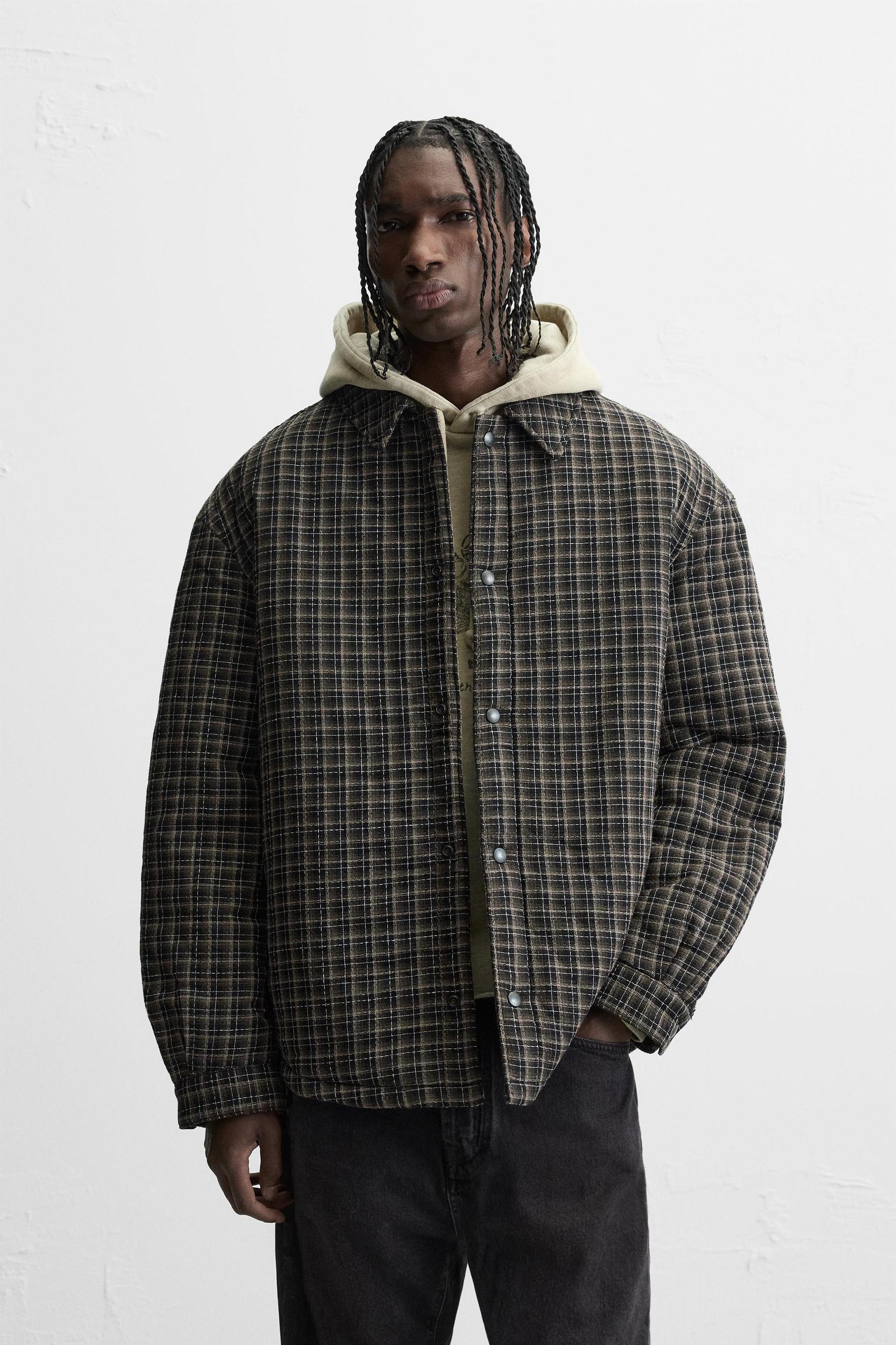 QUILTED PLAID OVERSHIRT Product Image