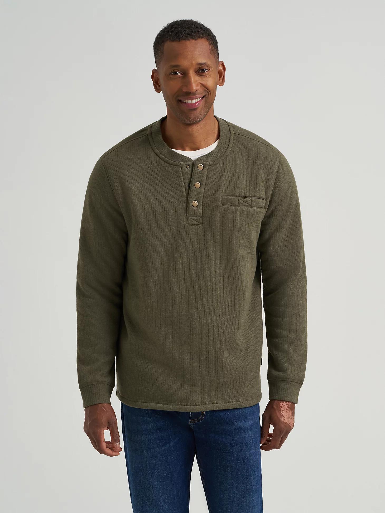 Men's Drop Needle Sherpa Lined Henley | Men's Tops & Tees | Lee® Product Image