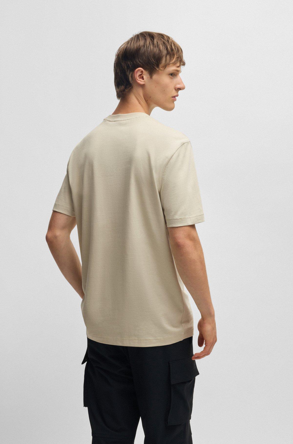 Cotton-jersey slim-fit T-shirt with logo print Product Image