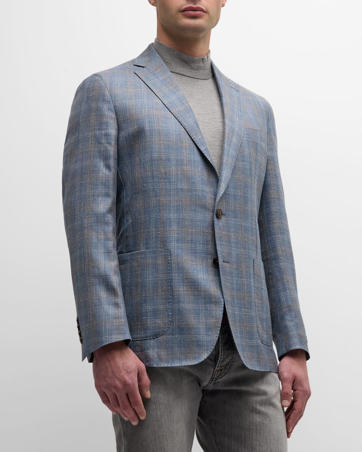 Men's Andover Plaid Two-Button Sport Coat Product Image