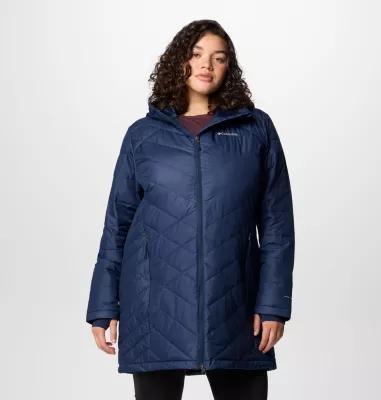 Plus Size Columbia Heavenly Long Hooded Jacket, Women's, Size: 2XL, Camel Brown Product Image