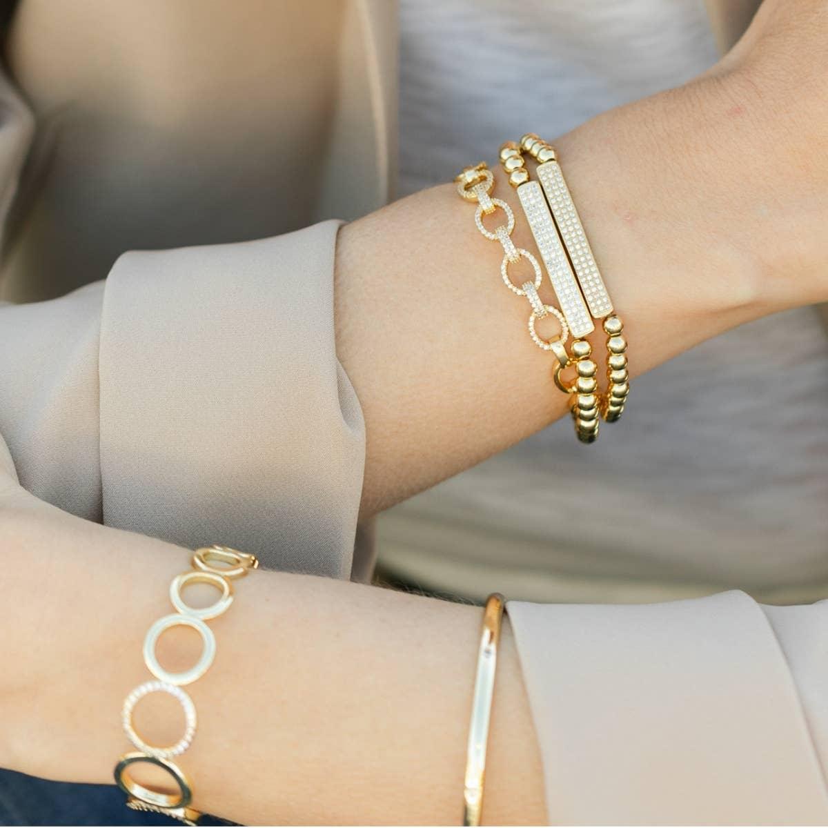 Pave Bar Stretch Bracelet Product Image