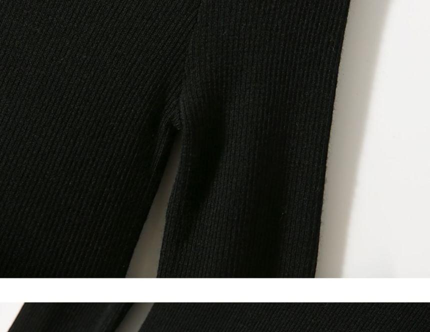 Long Sleeve Turtleneck A-Line Midi Dress Product Image