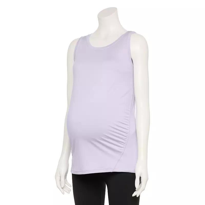 Maternity Tek Gear Tank Top, Women's, Size: XL, Bella Purple Product Image