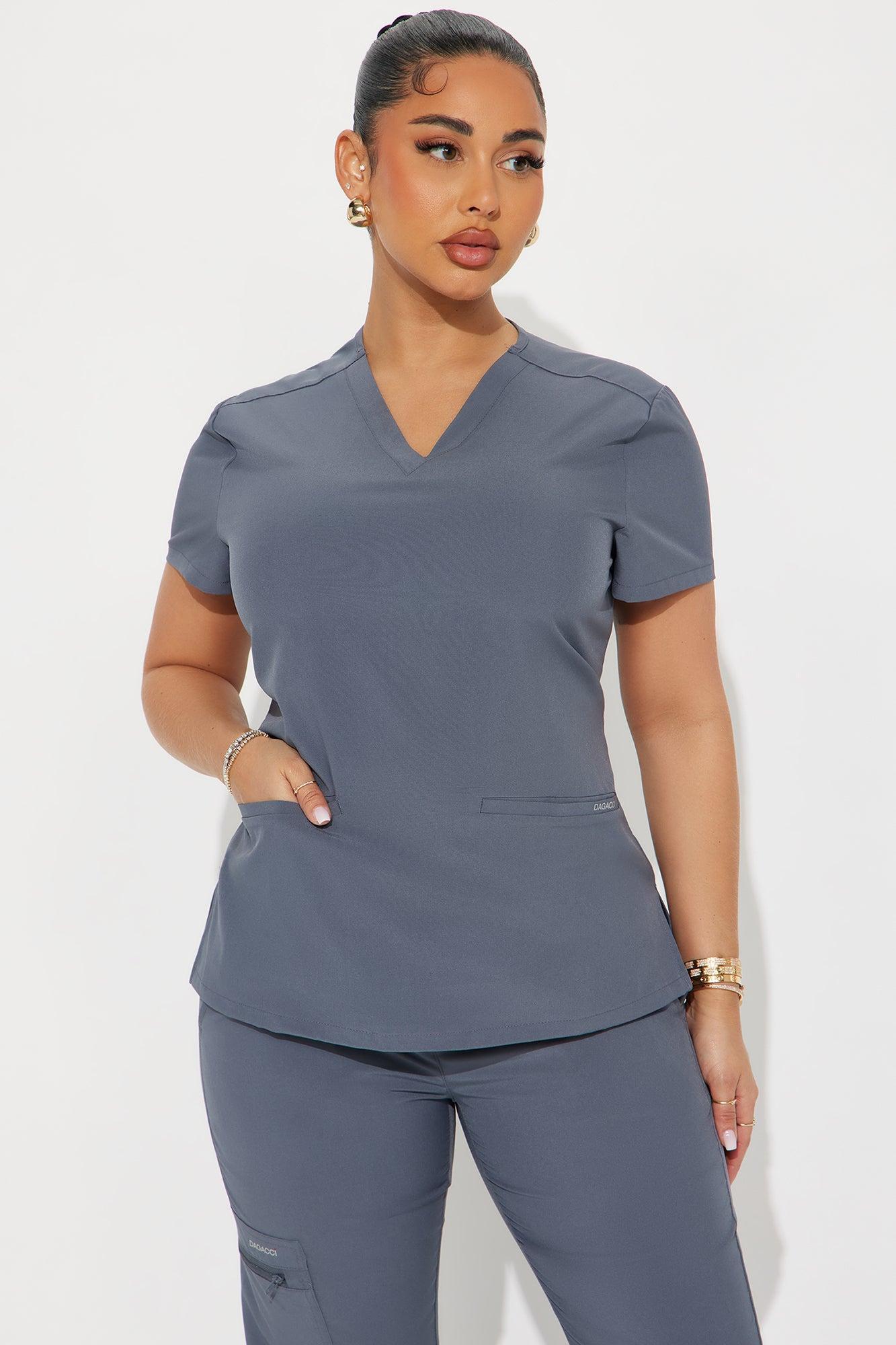 Feel Better 4 Way Stretch Uniform Scrub Set - Charcoal Product Image