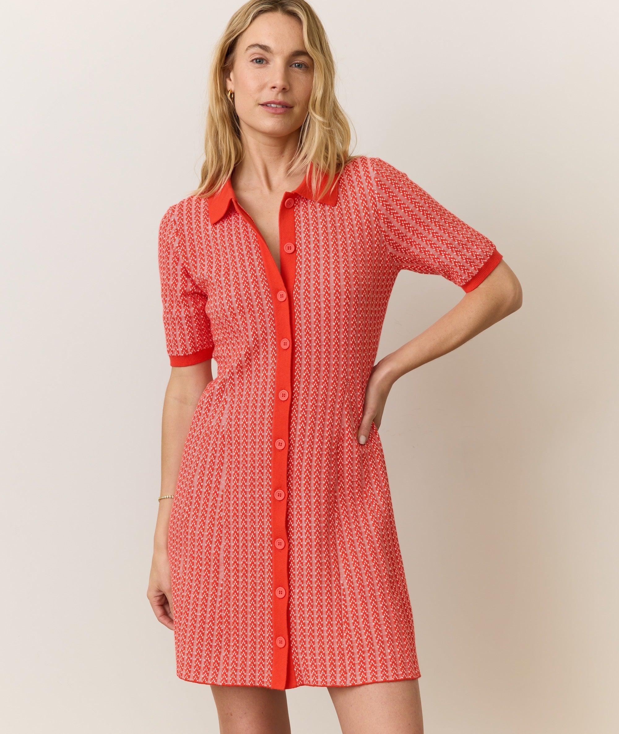 Alice Textured Polo Dress Product Image