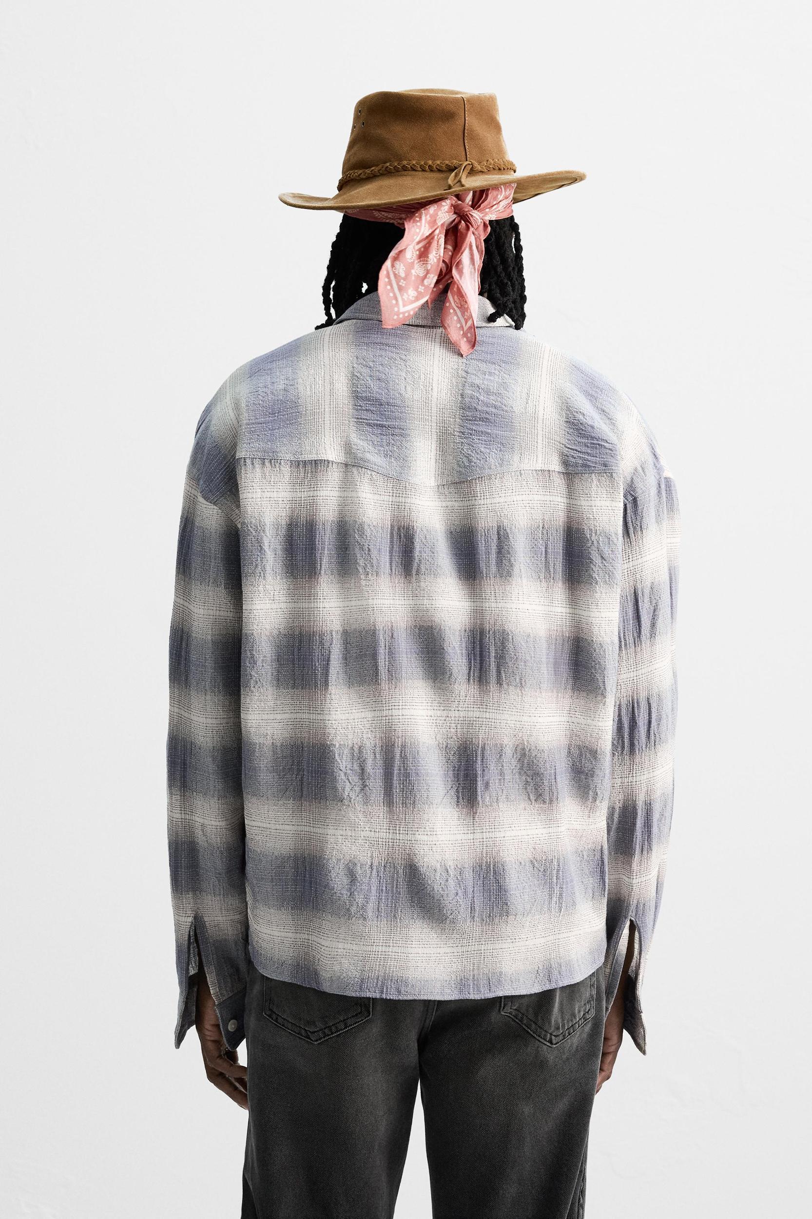 TEXTURED PLAID SHIRT Product Image