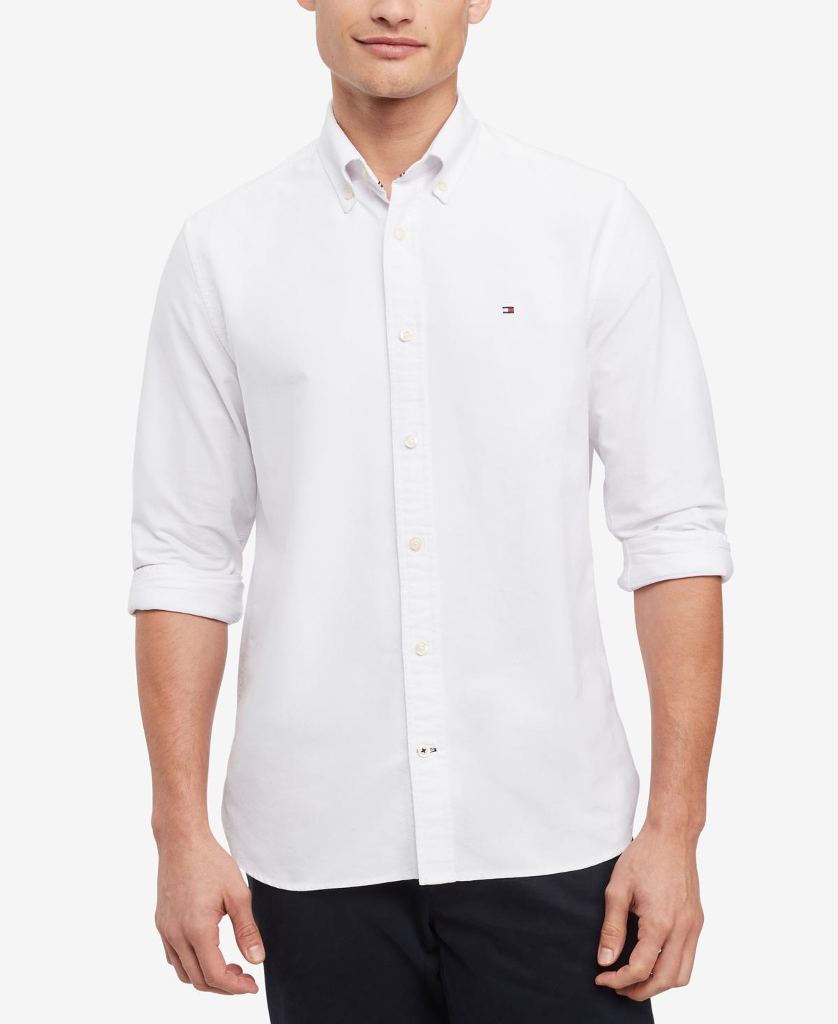 Tommy Hilfiger Mens Custom Fit New England Solid Oxford Shirt Product Image