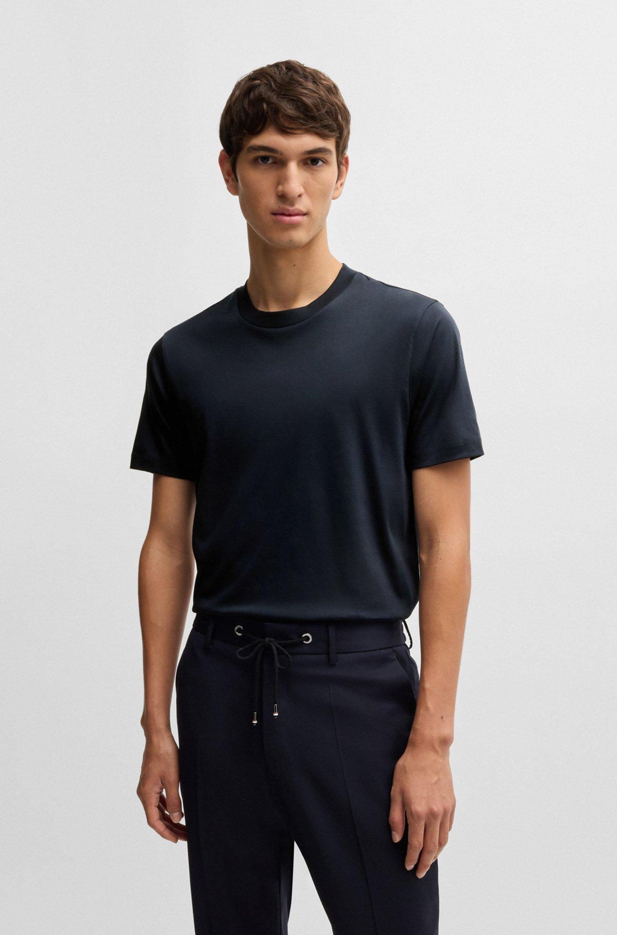 Slim-fit T-shirt in mercerized cotton Product Image