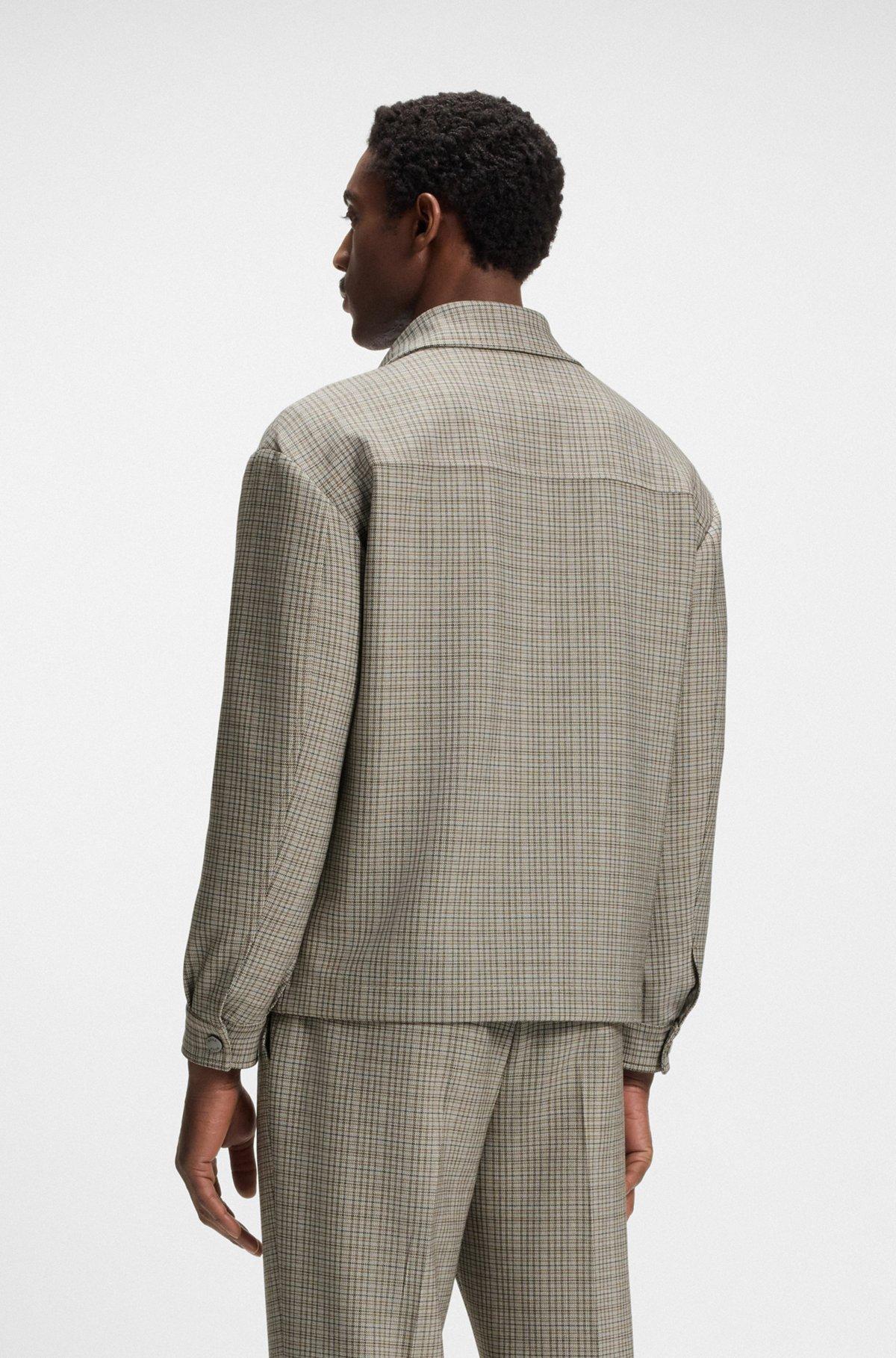 Relaxed-fit overshirt in padded stretch fabric Product Image