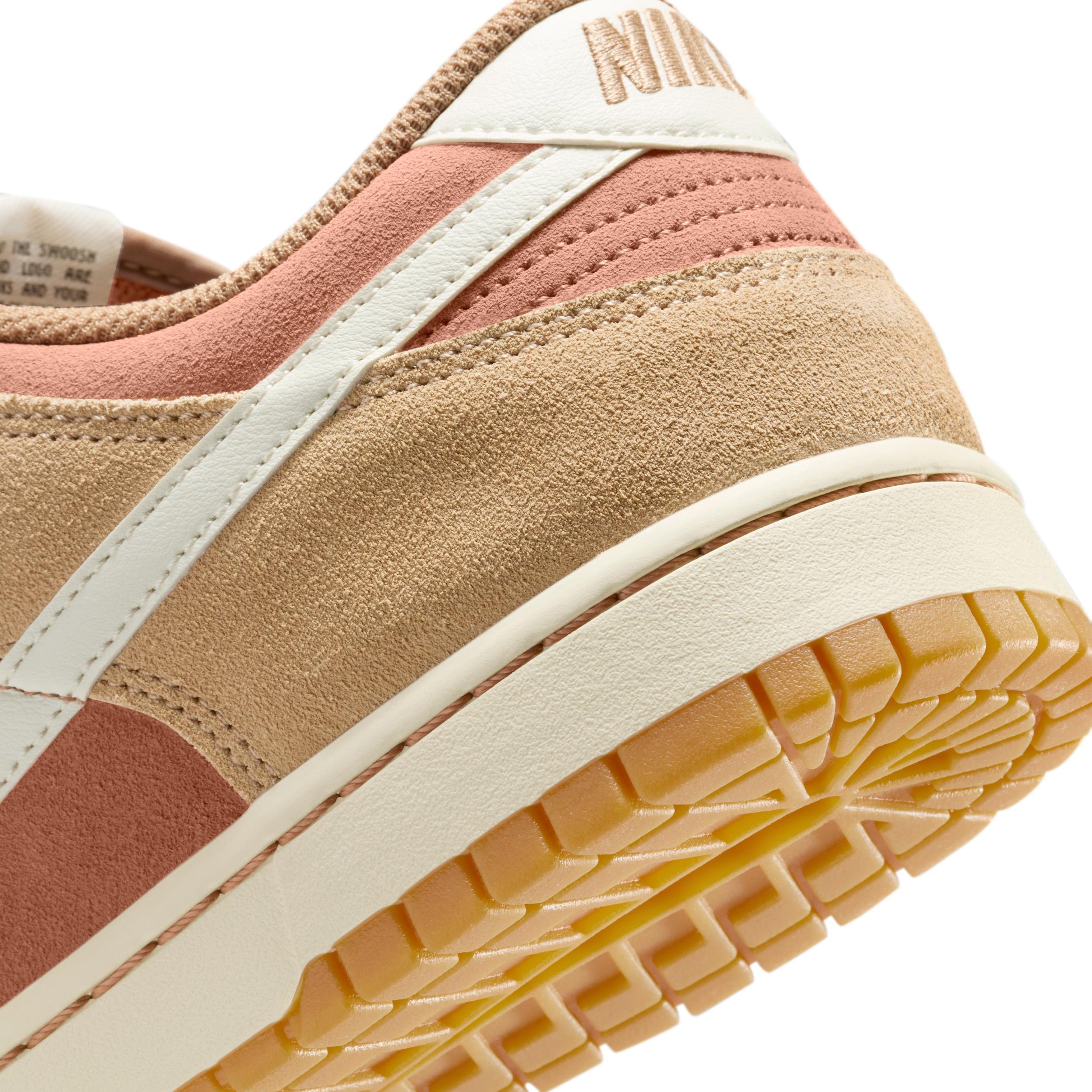 Nike Mens Dunk Low Retro SE Casual Shoes in Pale Ivory/White/Light Orewood Brown Product Image