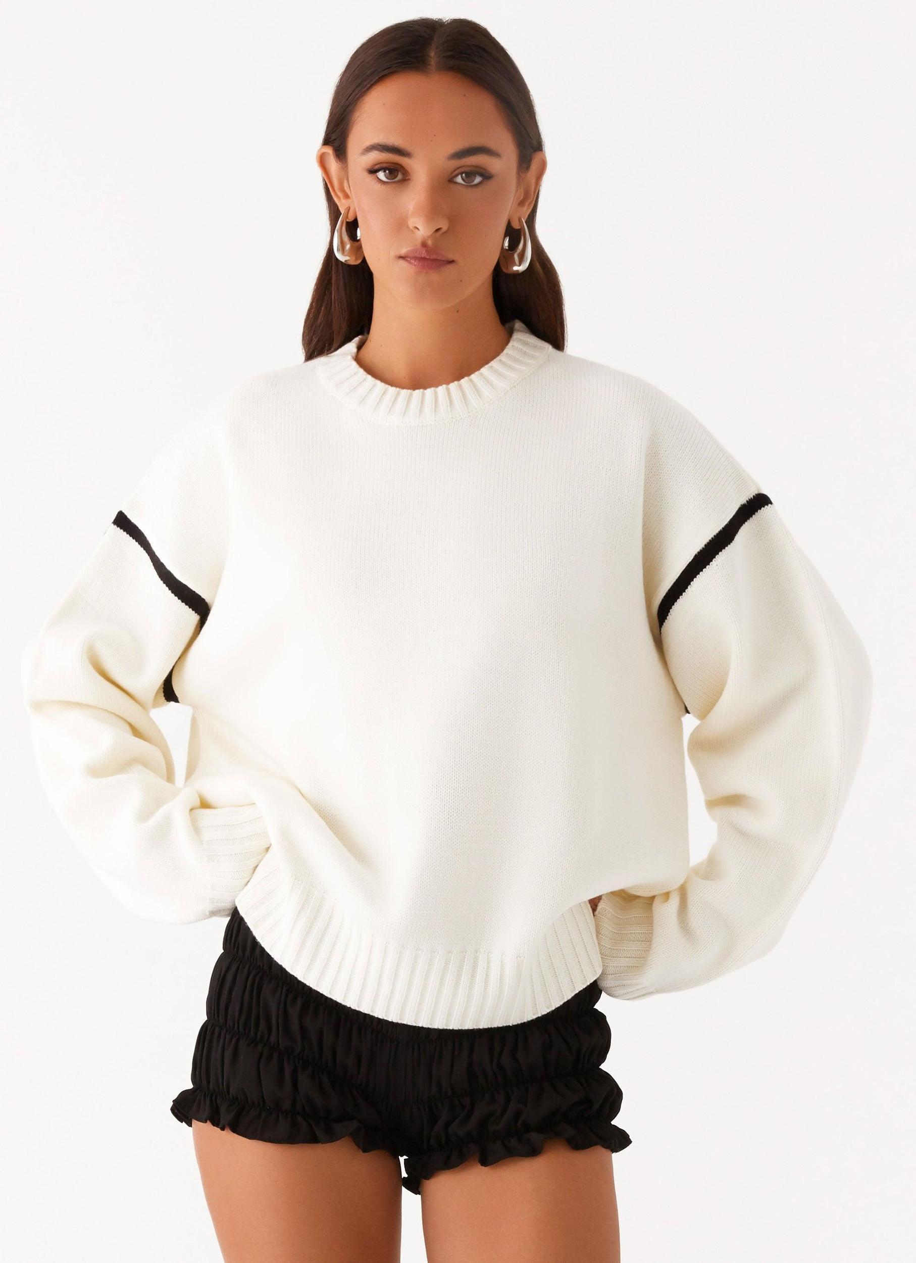 Tessa Knit Sweater - Ivory Product Image
