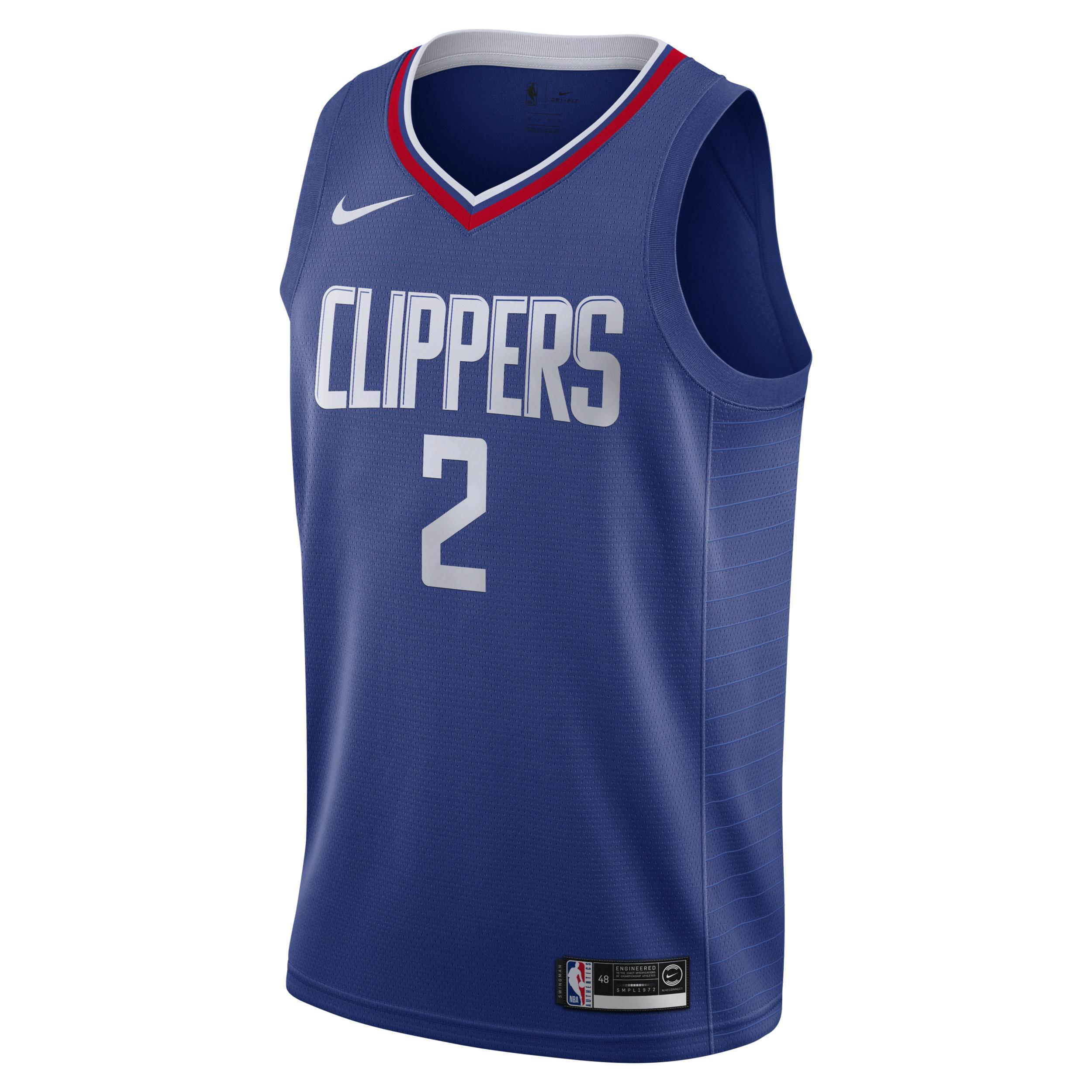 Men's Nike Kawhi Leonard Blue LA Clippers 2019/20 Swingman Jersey - Icon Edition, Size: XL Product Image