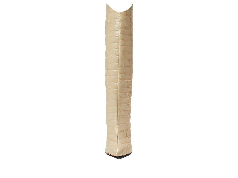 Maryana Snake-Print Leather Knee Boots Product Image