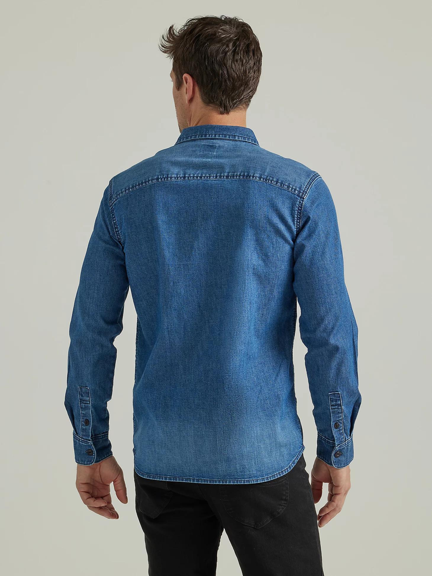 Men's Extreme Motion All Purpose Denim Button Down Shirt | Men's Tops & Tees | Lee® Product Image