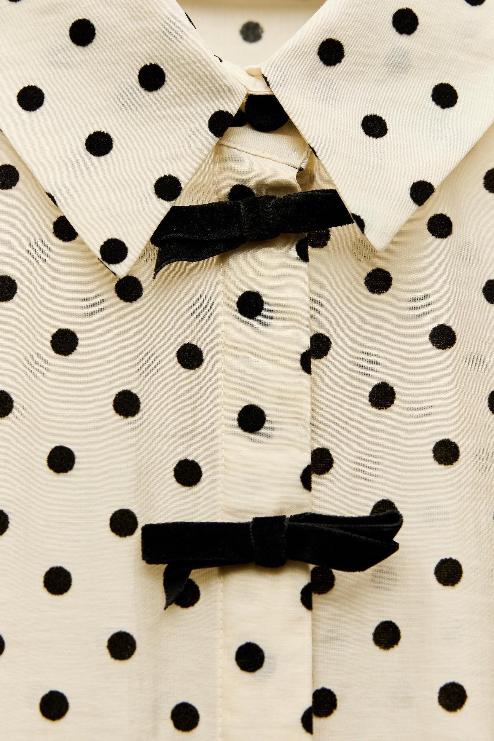 POLKA DOT SHIRT WITH BOWS Product Image