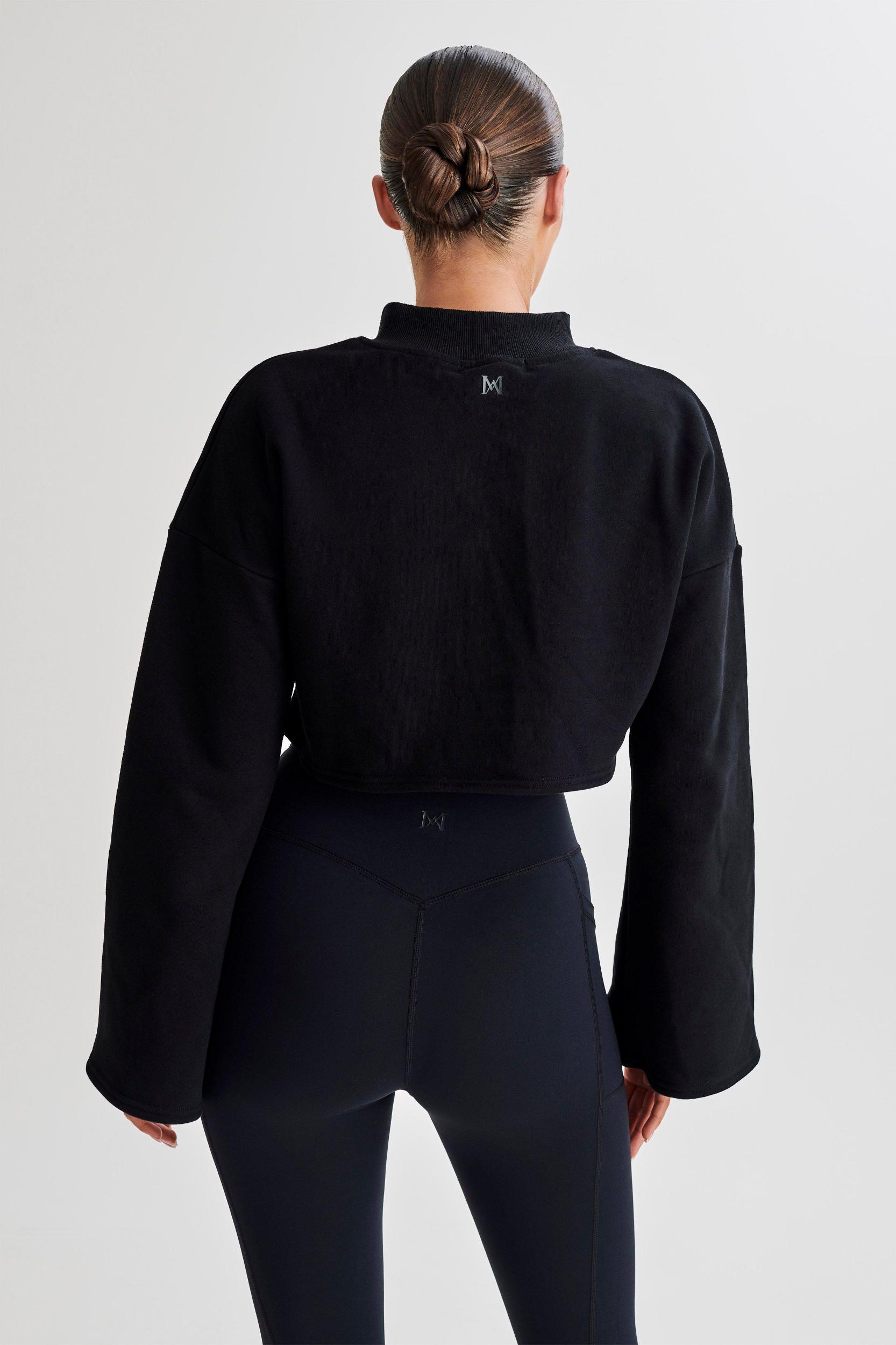 Dempsey Zip Flared Jumper - Black Product Image