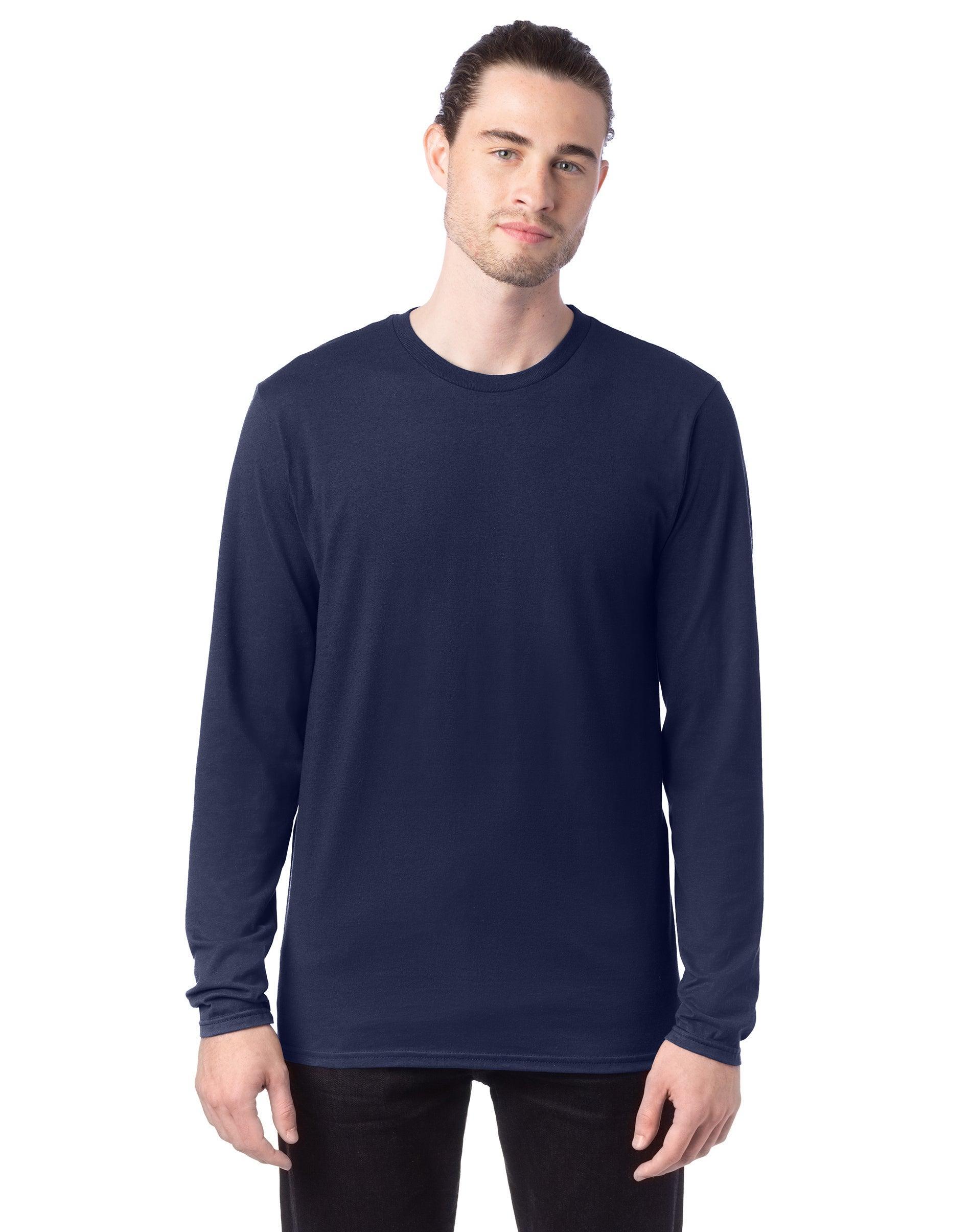 Hanes Perfect-T Unisex Long Sleeve T-Shirt Navy 3XL Product Image