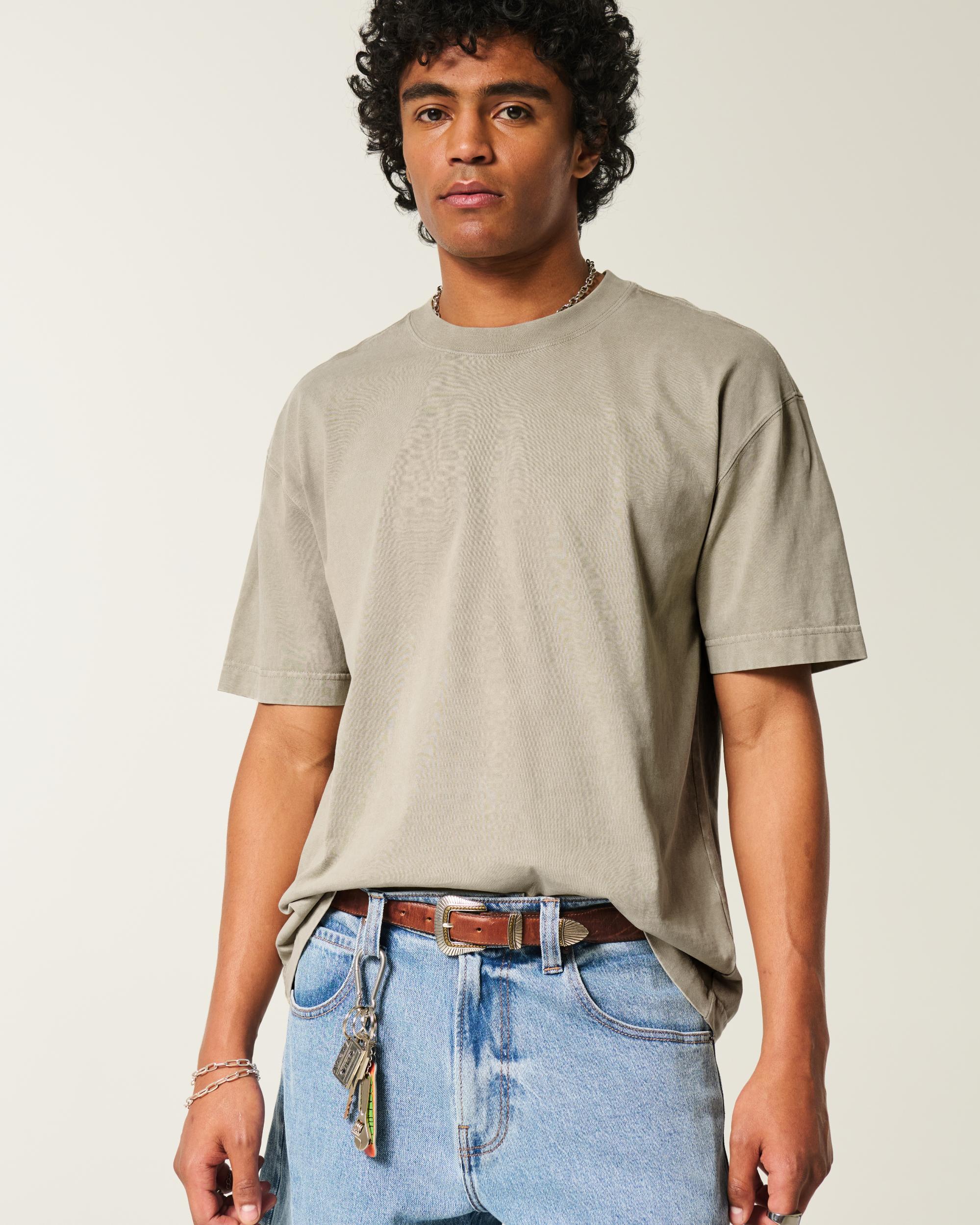 Boxy Heavyweight Camo Crew T-Shirt Product Image