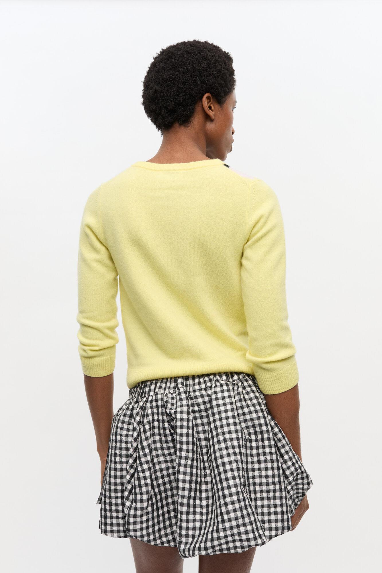 Yellow Check Cardigan Product Image