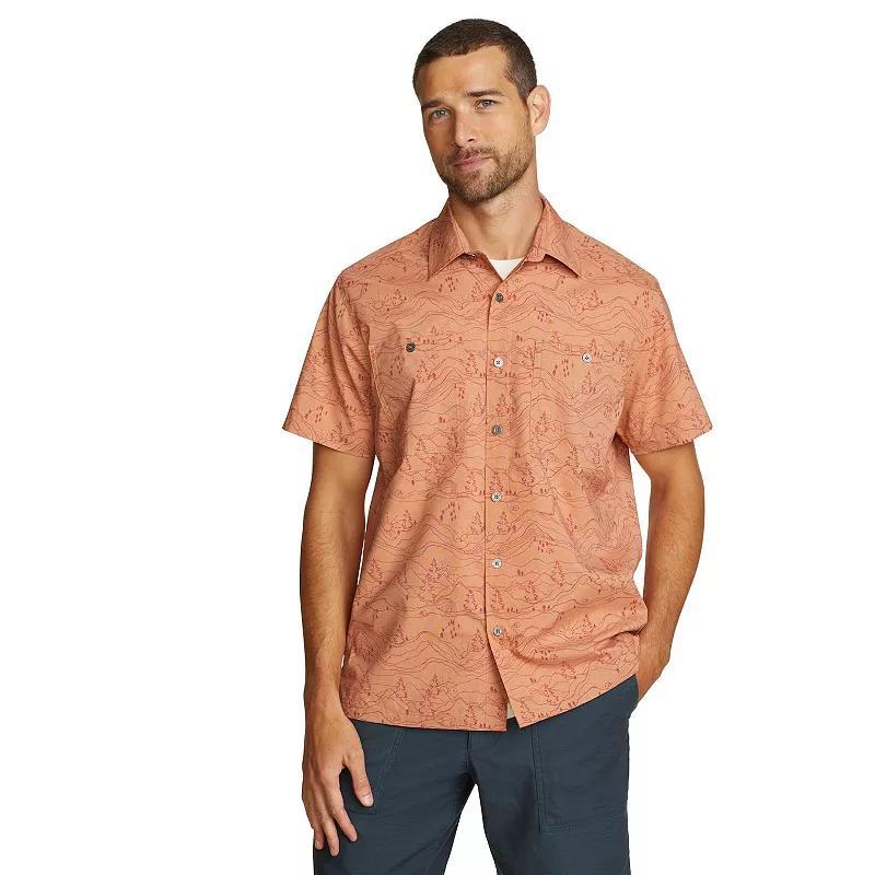 Men's Eddie Bauer Short Sleeve Rainier 3.0 Print Shirt, Size: Small, Dark Gray Product Image