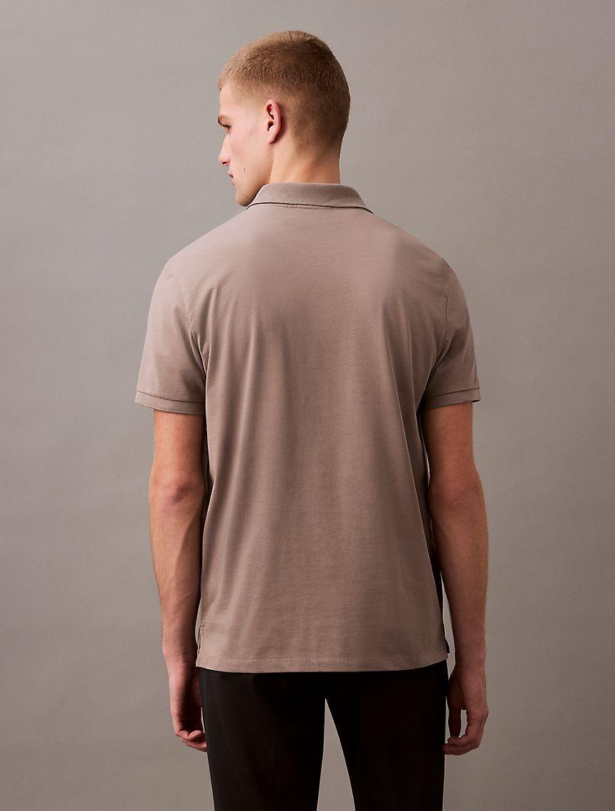 Smooth Cotton Monogram Logo Polo Shirt Product Image