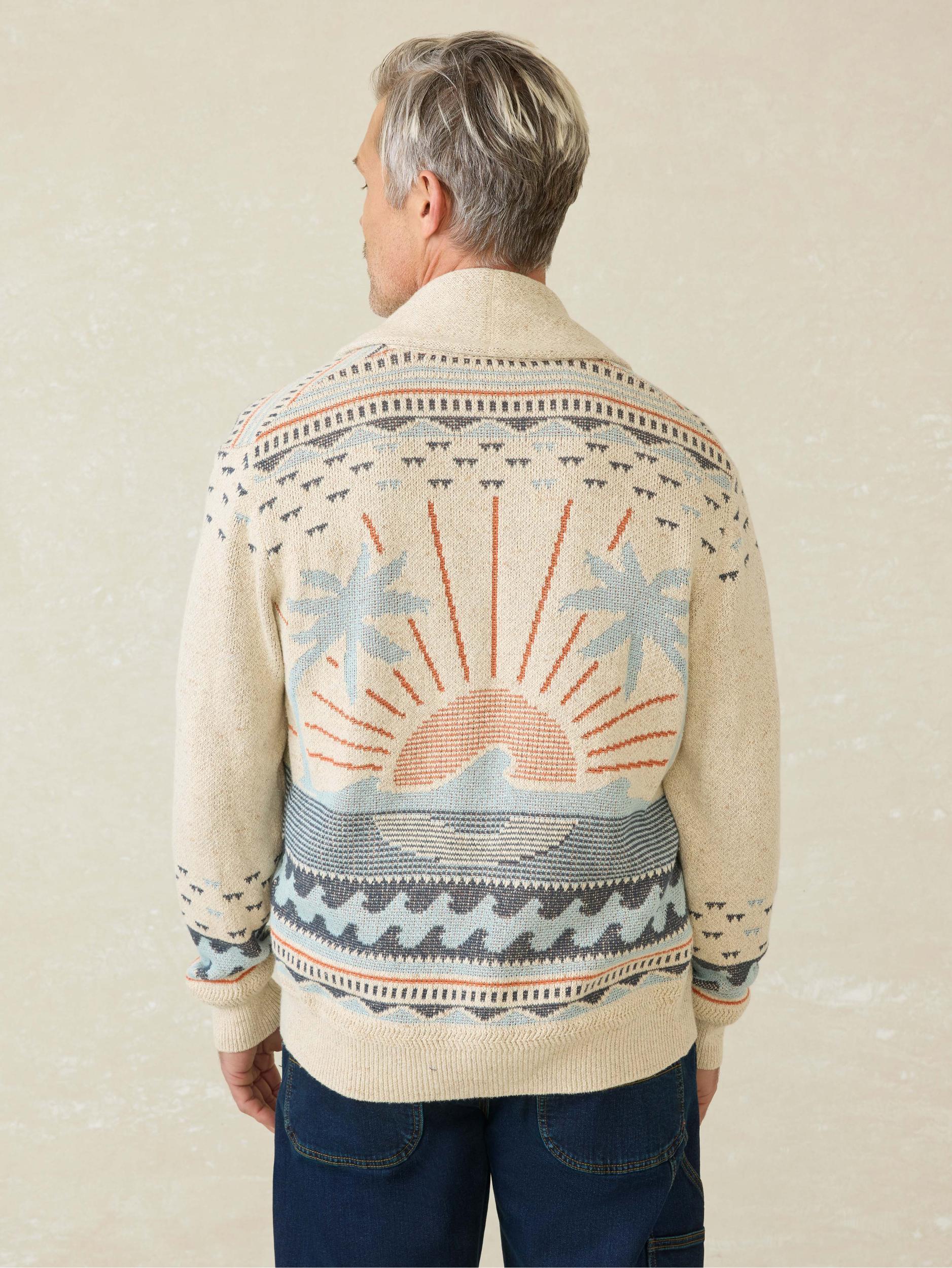 Cardigan Sweater - Sand Island Male Product Image