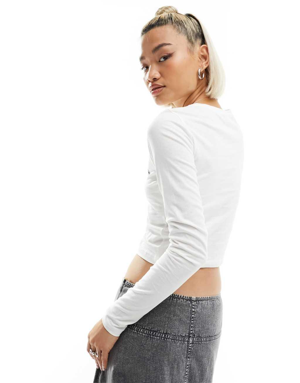 Noisy May crop long sleeve chamonix T-shirt Product Image