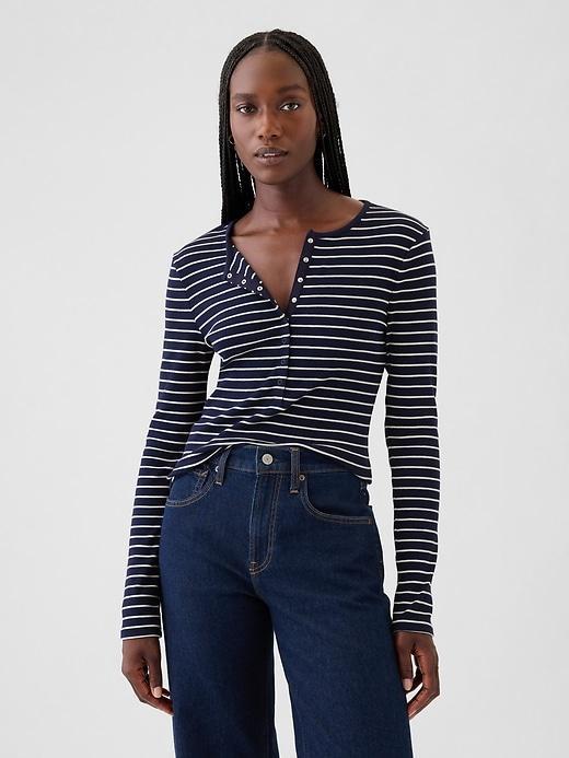 Modern Rib Henley T-Shirt Product Image