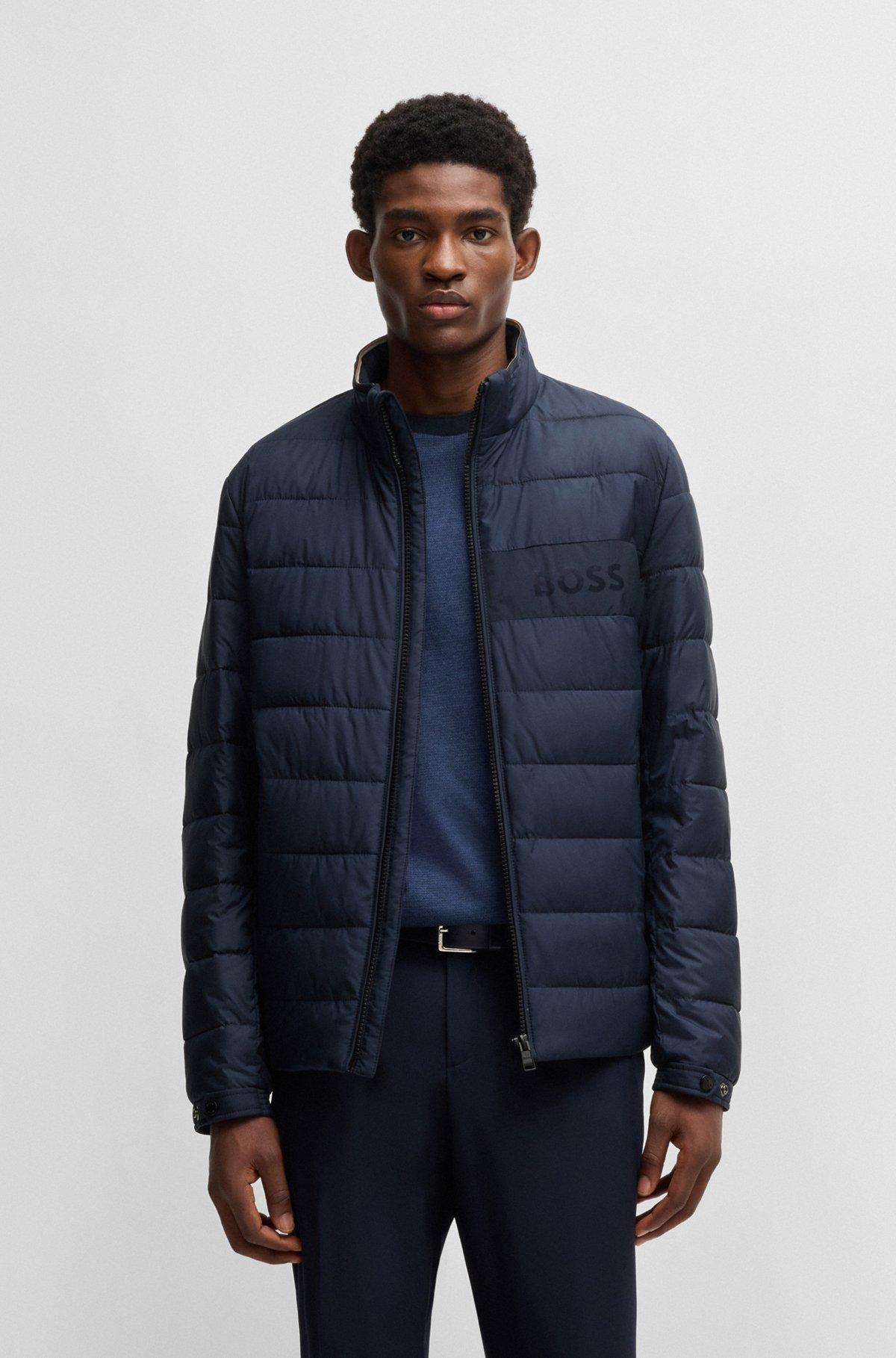 Water-repellent regular-fit jacket with logo detail Product Image