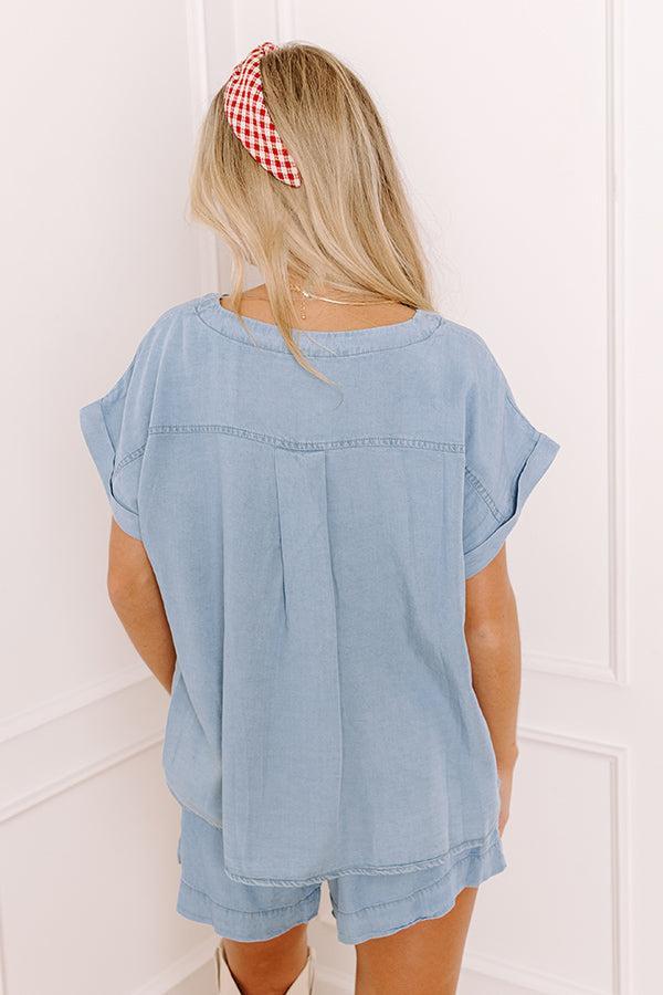Good Times And Shorelines Chambray Shift Top Product Image