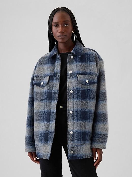 Wool Relaxed Shirt Jacket Product Image
