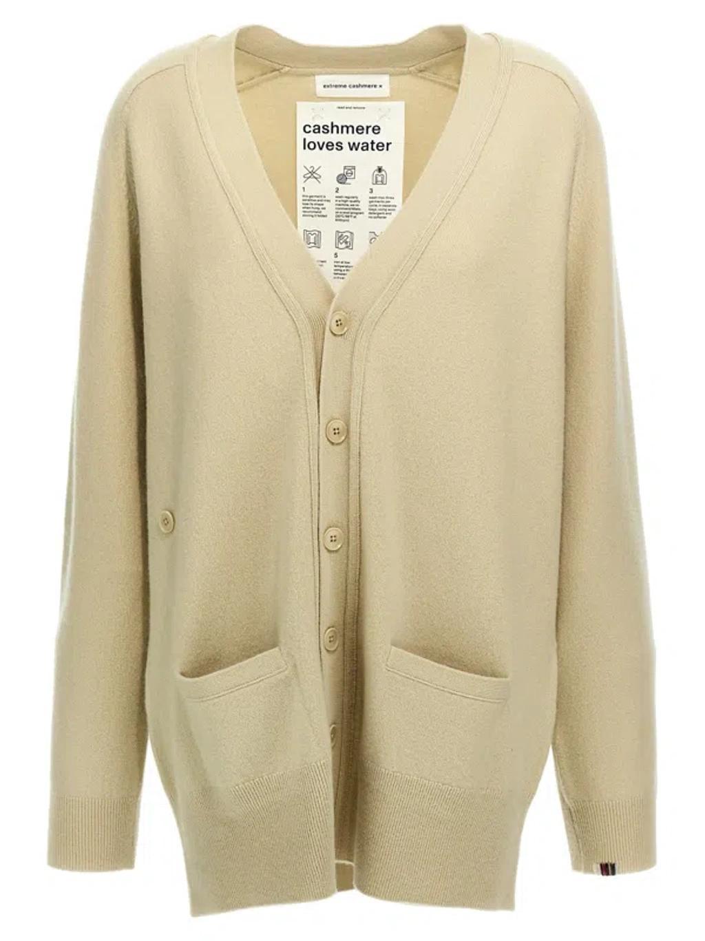EXTREME CASHMERE N.117 Cardigan Desert Cardigan In Beige Product Image