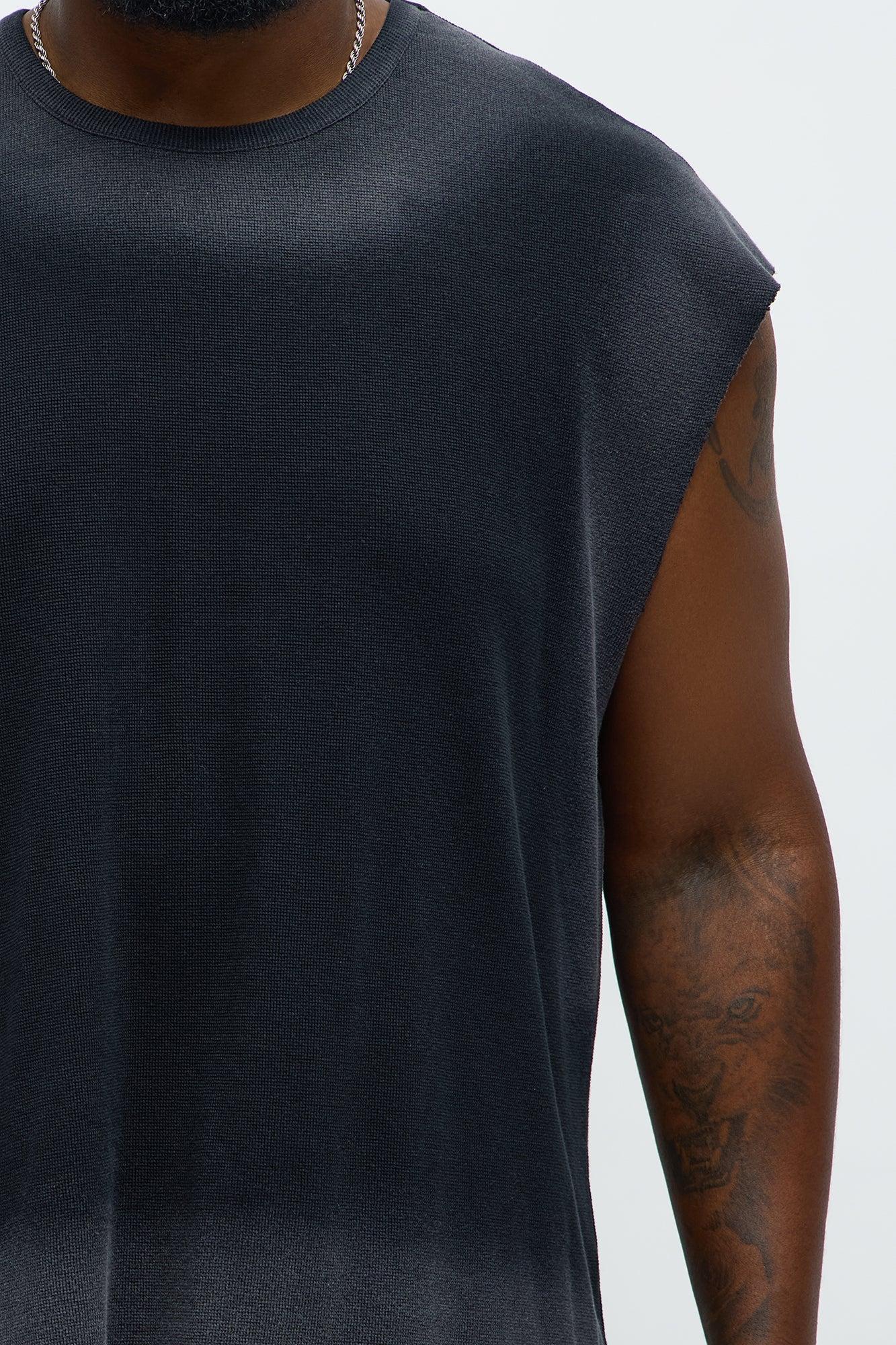 Relaxed Washed Muscle Tank - Gold/Black Product Image