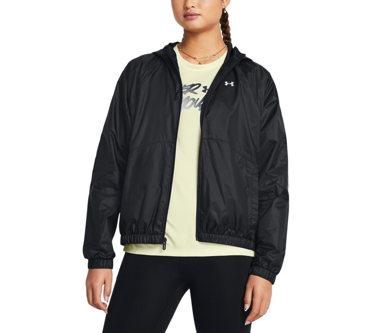 Women's Under Armour Rival Full-Zip Windbreaker Jacket, Size: Small, Prime Pink Product Image