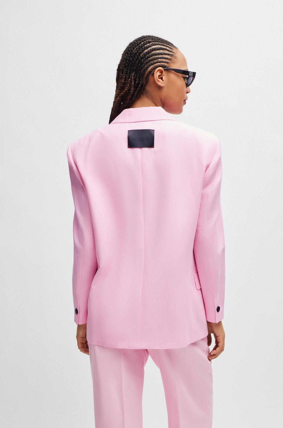 Oversize-fit jacket in stretch material with linen Product Image