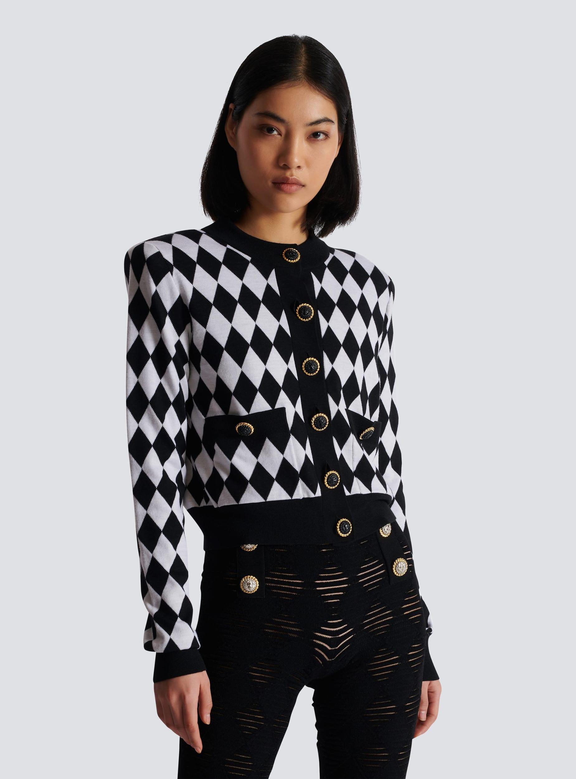Diamond knit cardigan Product Image